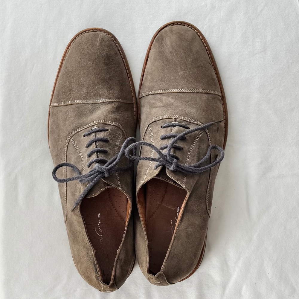 Kenneth Cole Men's Size 12 Suede Lace Up - Mushroom